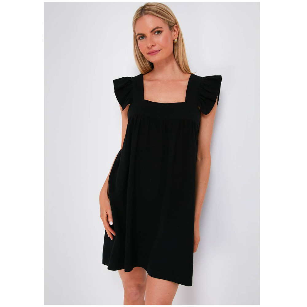 Tuckernuck Pomander Place Black Hazel Flutter Sleeve Dress Size XL NEW